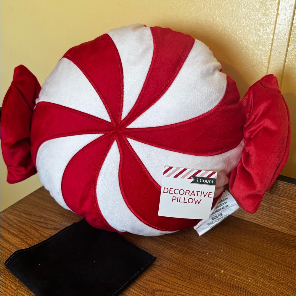 Christmas Peppermint-Shaped Pillow-Felt with Terry Stitching from Wondershop™.